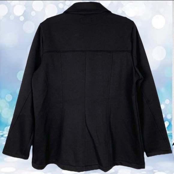 Torrid Black Fleece Peacoat Jacket Sizes: 1 1XL NEW - Picture 9 of 16